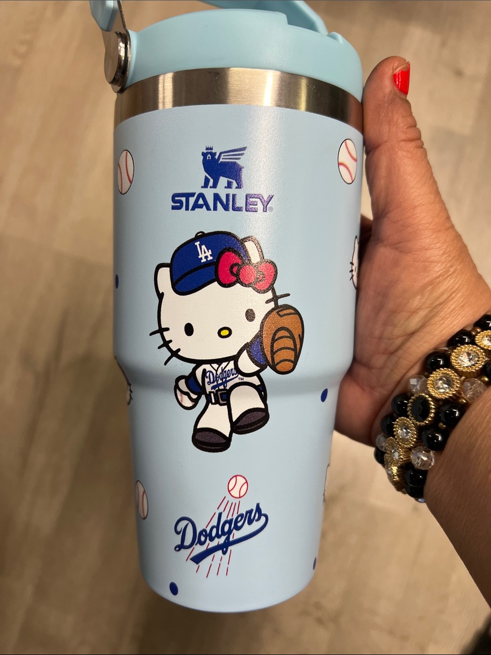 Stanley Light Blue Hello Kitty x Dodgers Kids Tumbler
